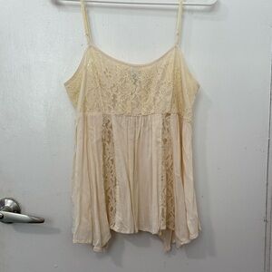 American Eagle Outfitters Cream Lace Camisole